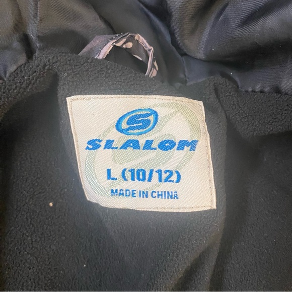 Slalom black and light grey camo puffer jacket size L 10/12 - Picture 4 of 5